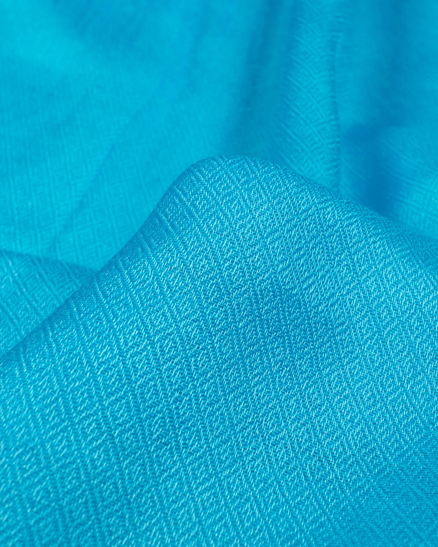 Sky Blue Plain Dobby Woven Bhagalpuri Viscose By Tusser Silk Stole - Fabcurate