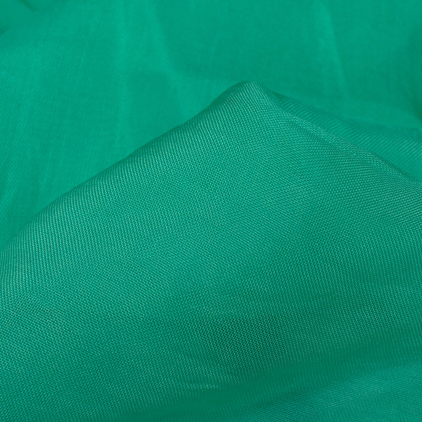 Carribean Green Plain Viscose Paper Silk Fabric