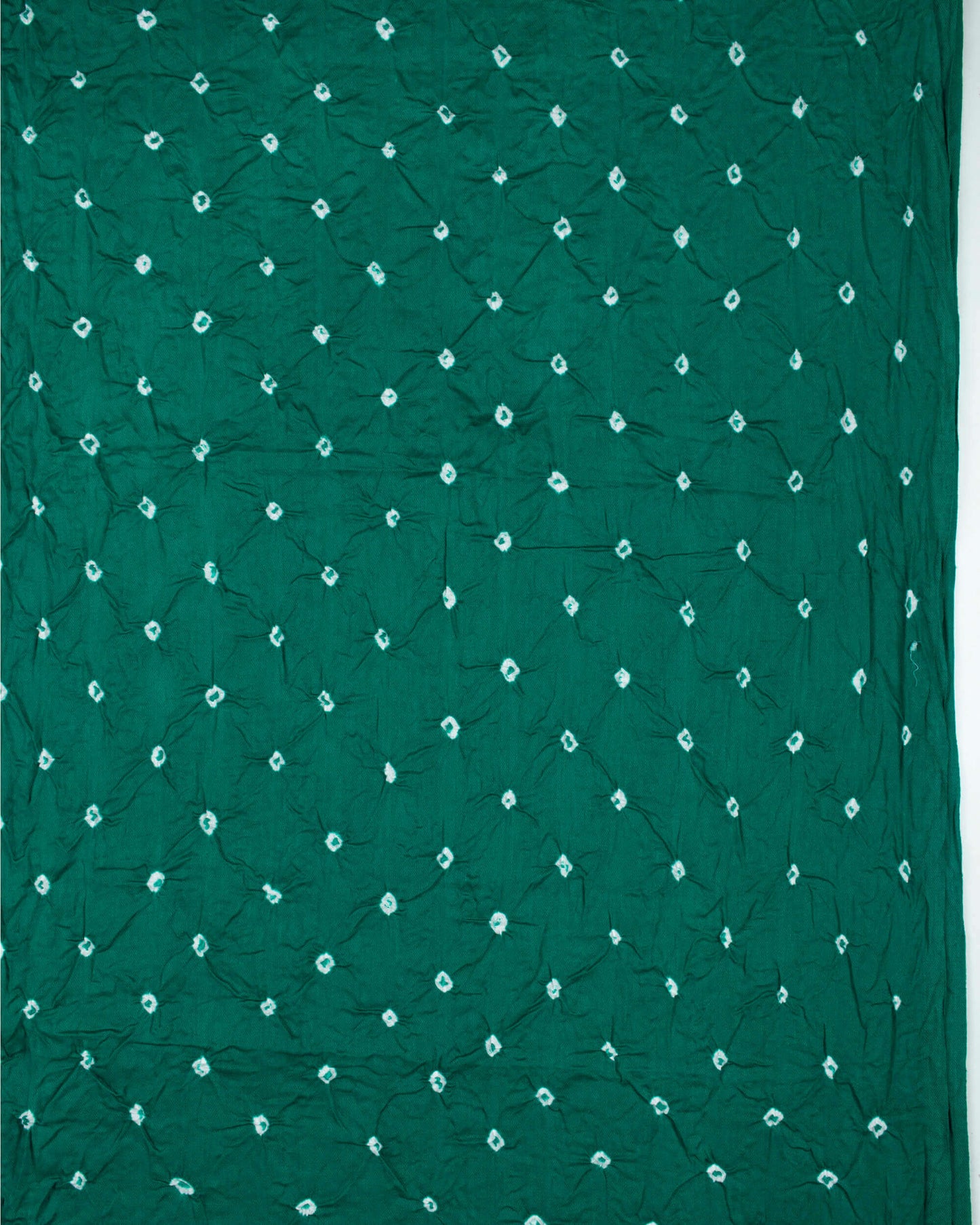 Peach And Green Kutchi Bandhani Foil Mirror Work Unstitched Cotton Suit With Zari Border Dupatta