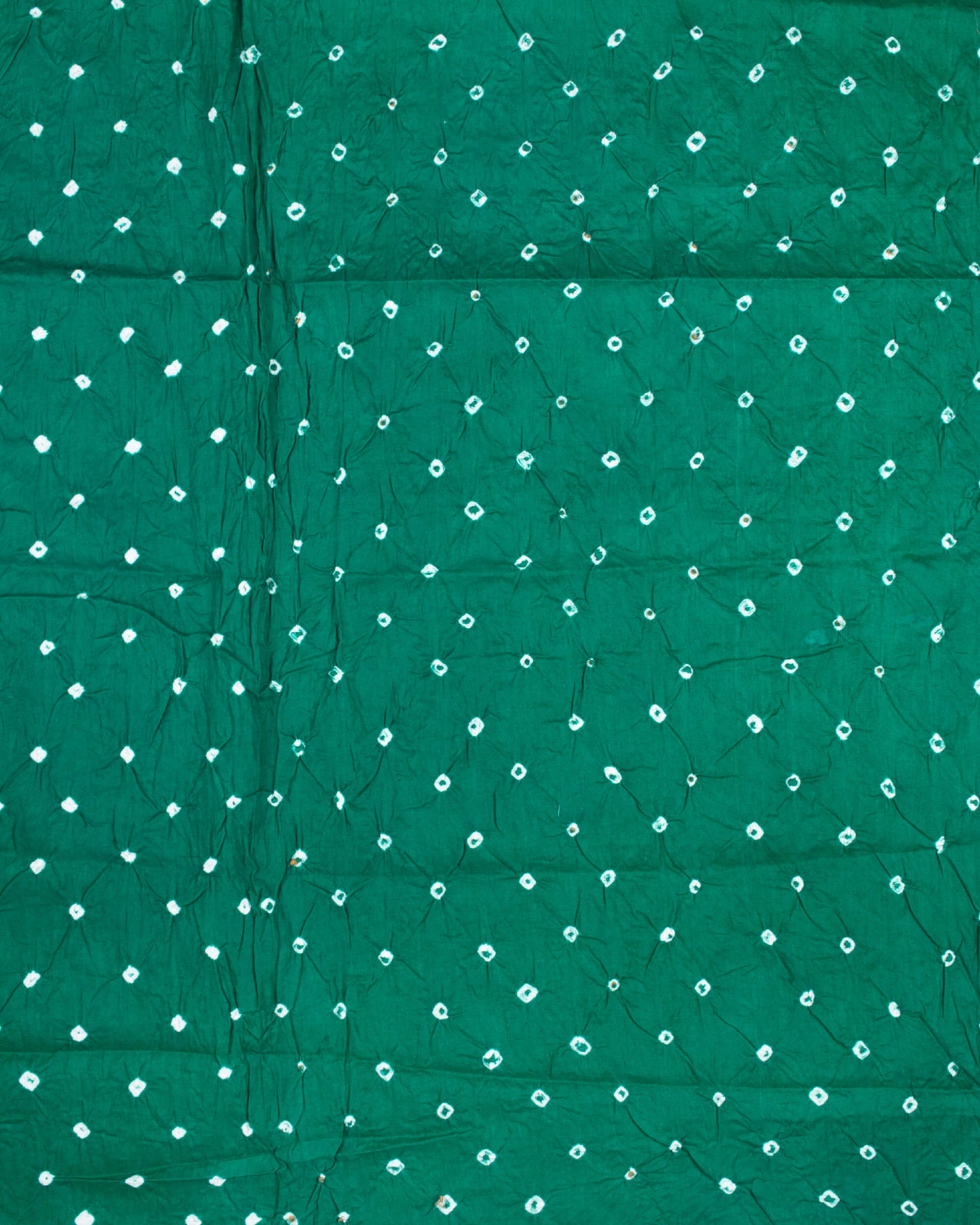 Ocean Green Kutchi Bandhani Unstitched Cotton Suit With Dupatta