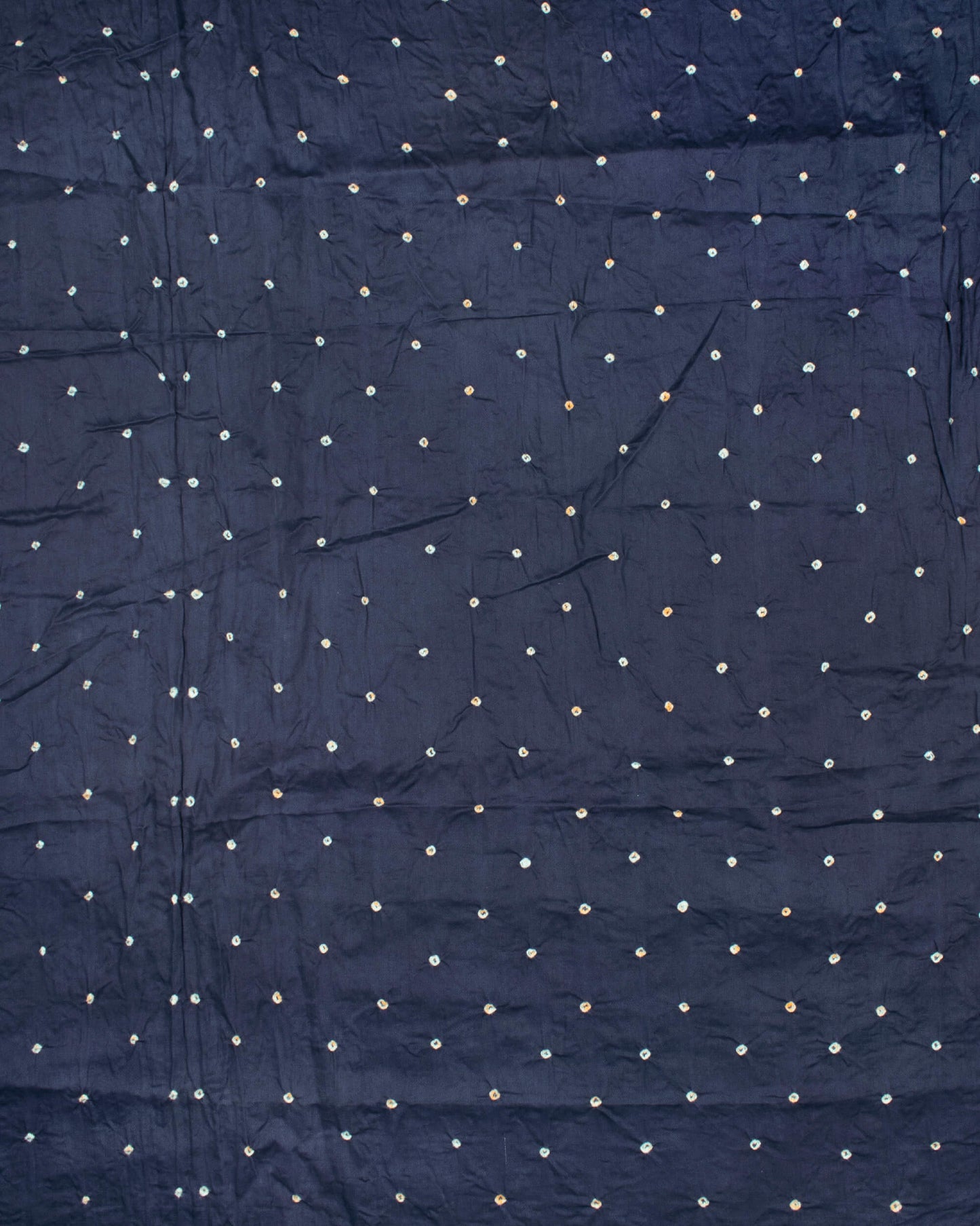 Oxford Blue Kutchi Bandhani Unstitched Cotton Suit With Dupatta