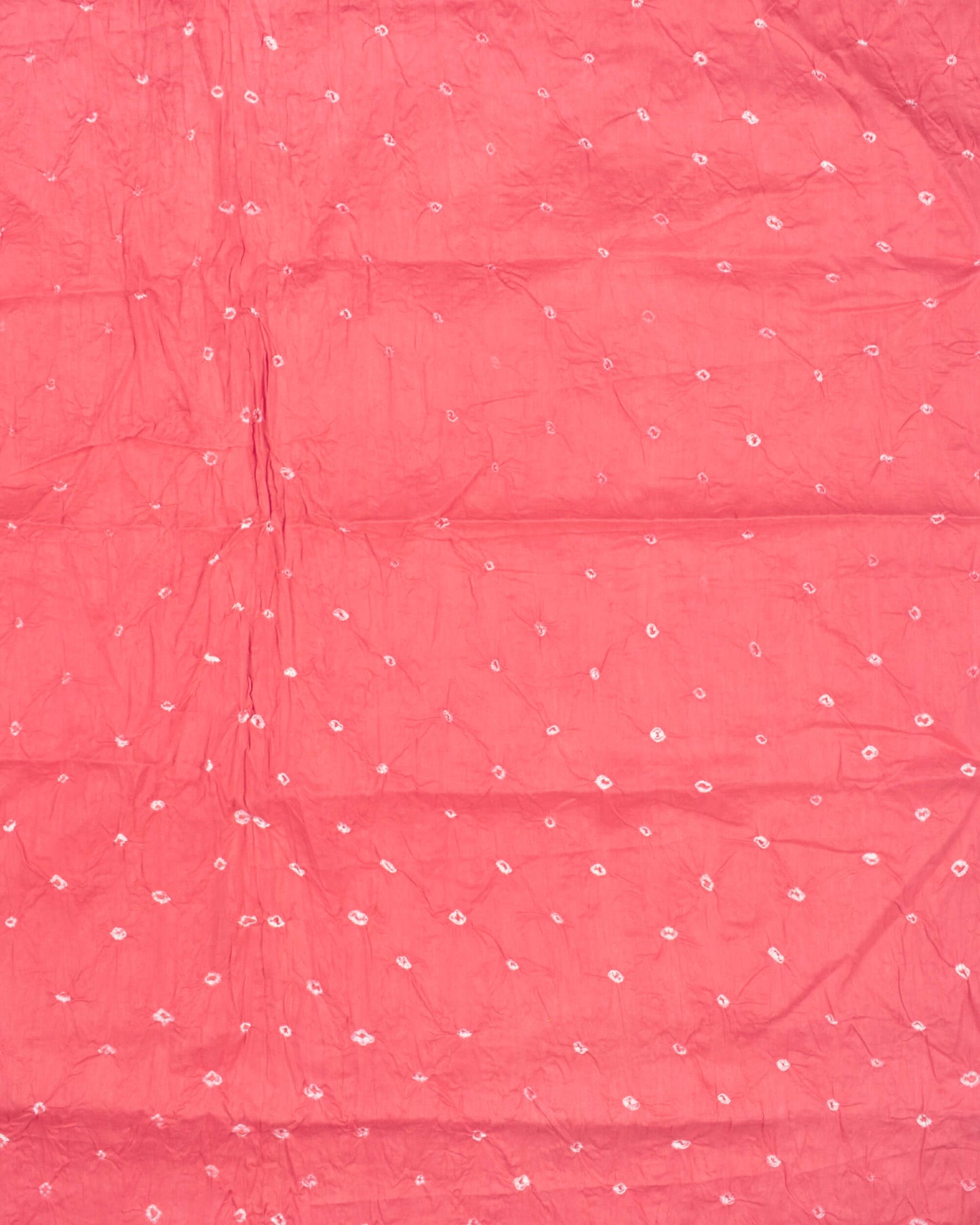 Punch Pink Kutchi Bandhani Unstitched Cotton Suit With Dupatta