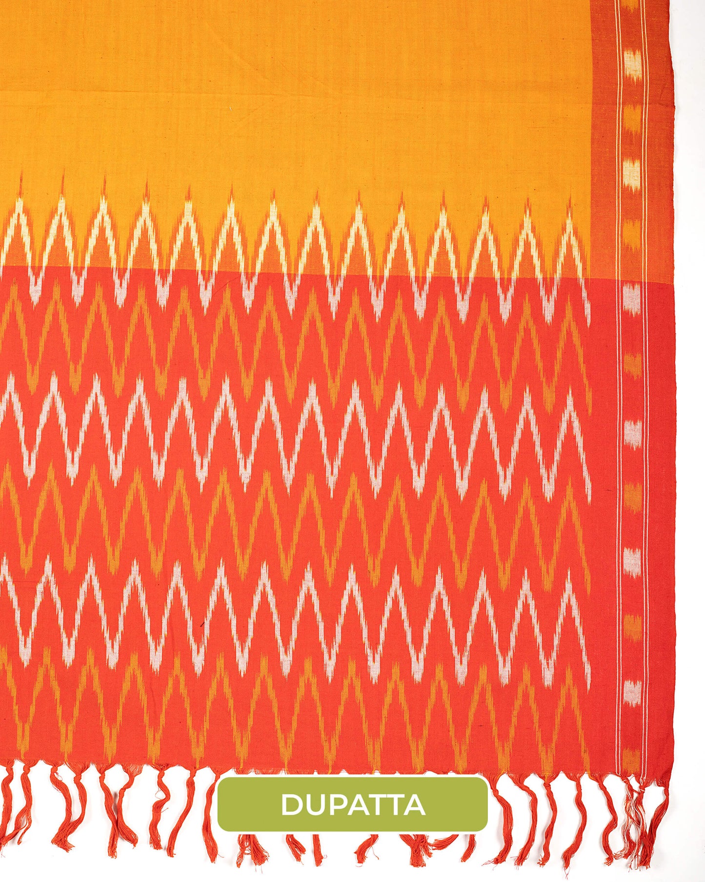 Pochampally Ikat Weave Cotton 3PC Unstiched Suit Set