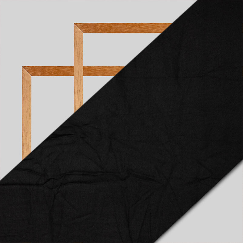 Black Plain Rayon Fabric