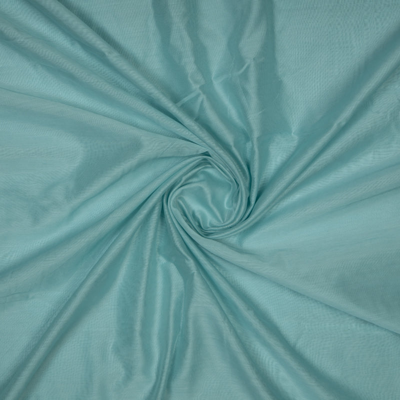 Light Teal Plain Pure Chanderi Fabric