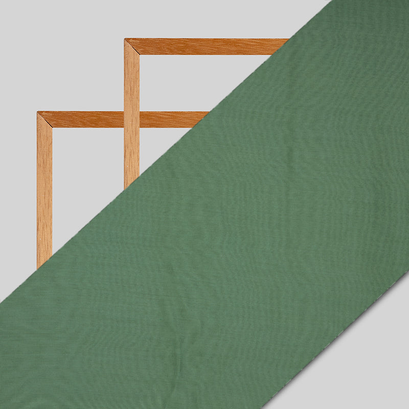 Pastel Green Plain Pure Chanderi Fabric