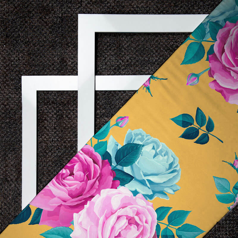 Digital Floral Print On American Crepe Fabric