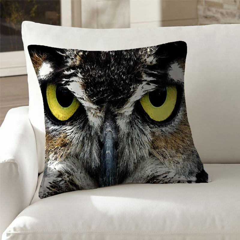 Jute Cute Owl Theme For Cushion Cover
