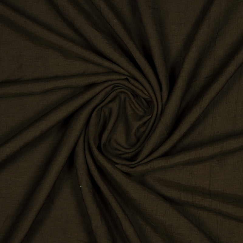 Wood Plain Linen Textured Cotton Fabric