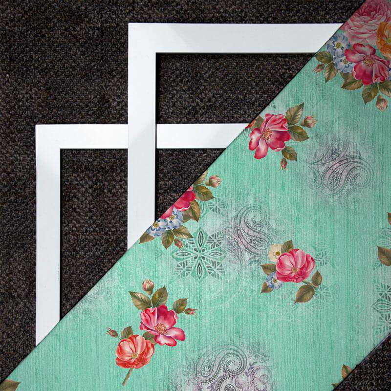 Digital Floral Print On American Crepe Fabric