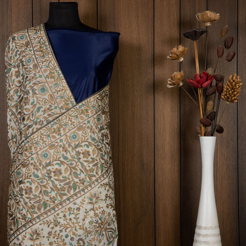 White Ethnic Pattern Georgette Dupatta