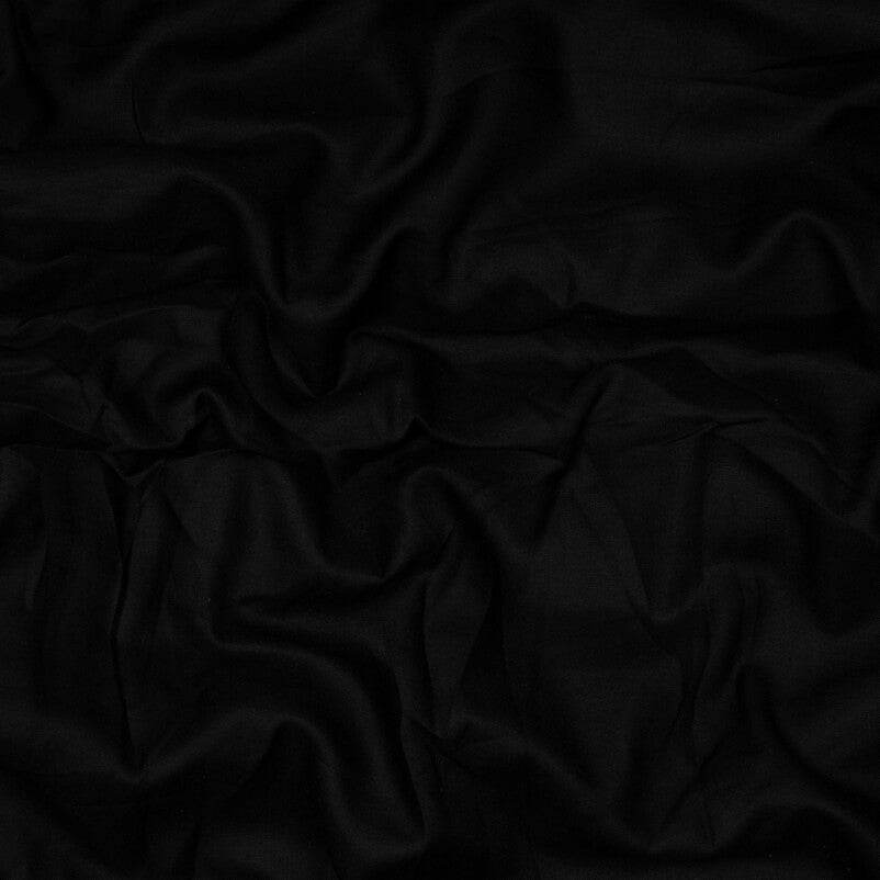 Black Plain Rayon Fabric