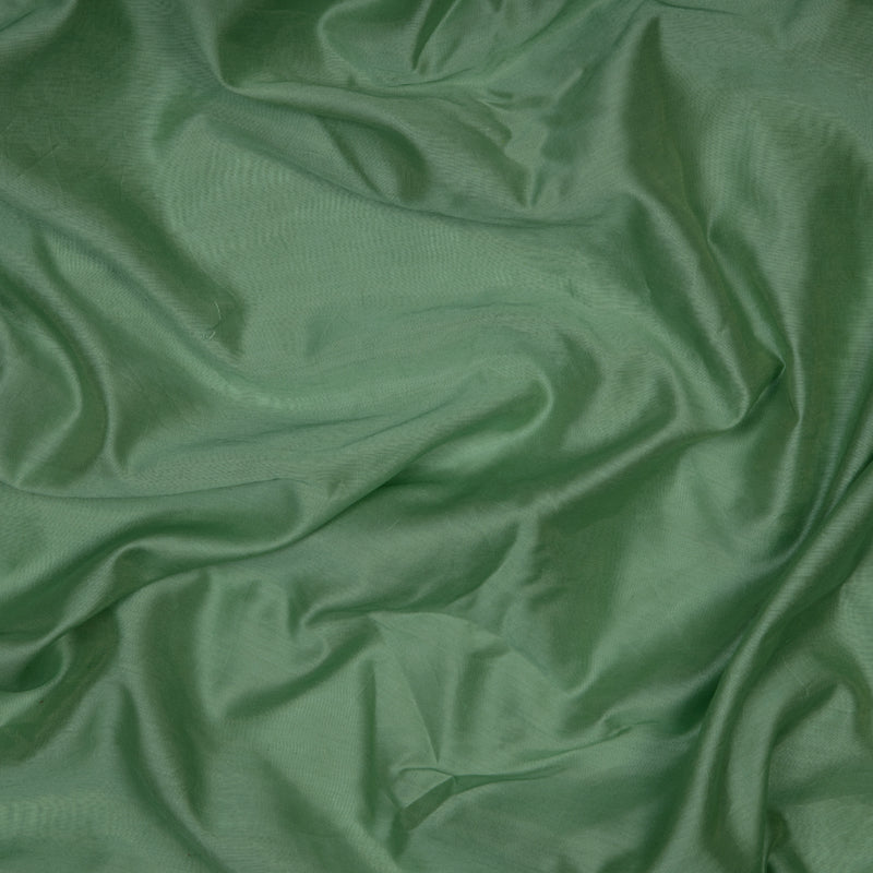 Pastel Green Plain Pure Chanderi Fabric
