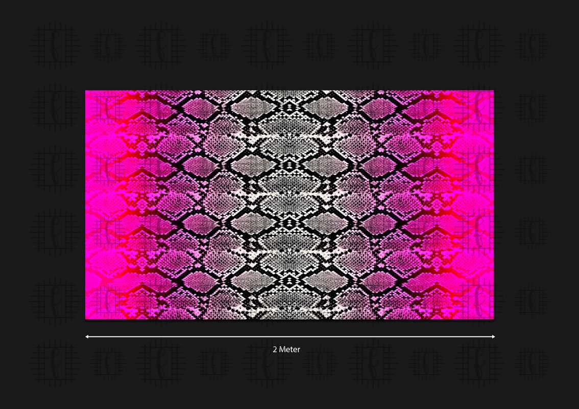 Pink And Black Animal Pattern Unstitched Georgette Kaftan