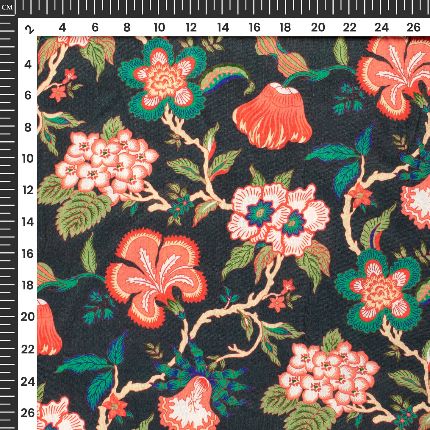 Botanical Beauty Digital Print Modal Satin Fabric