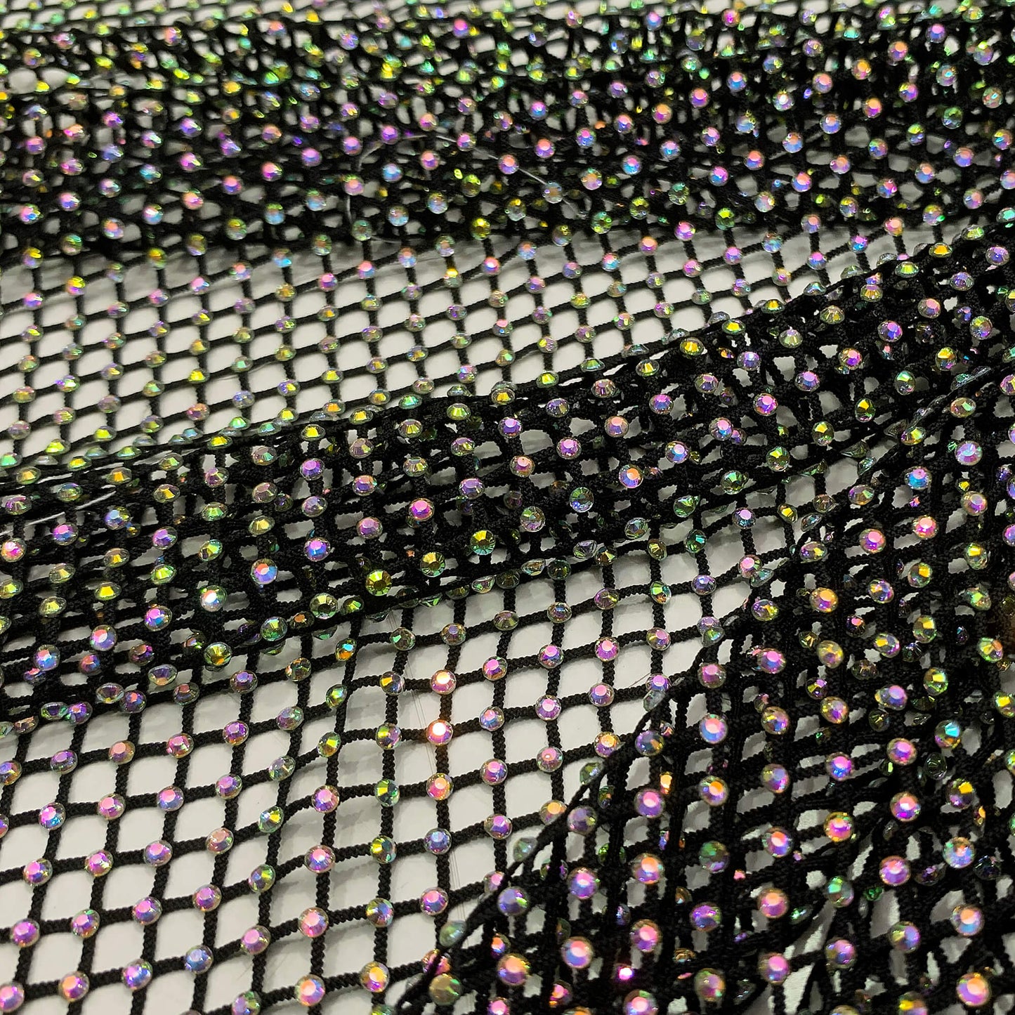 Exclusive Rhinestone Mesh Net Imported Fabric