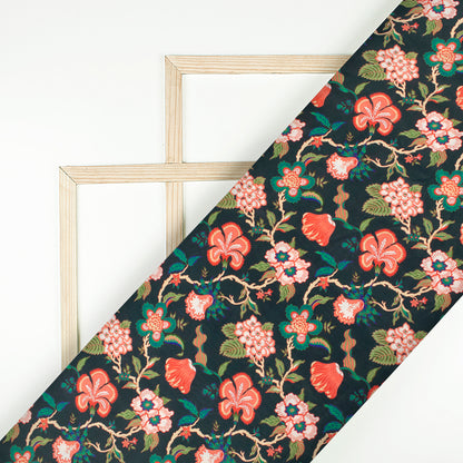 Botanical Beauty Digital Print Modal Satin Fabric
