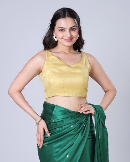 Classic Plain Sweet Heart Neck Blouse