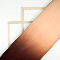 Cream And Brown Ombre Digital Print Velvet Fabric (Width 54 Inches)
