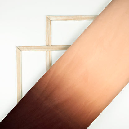 Cream And Brown Ombre Digital Print Velvet Fabric (Width 54 Inches)