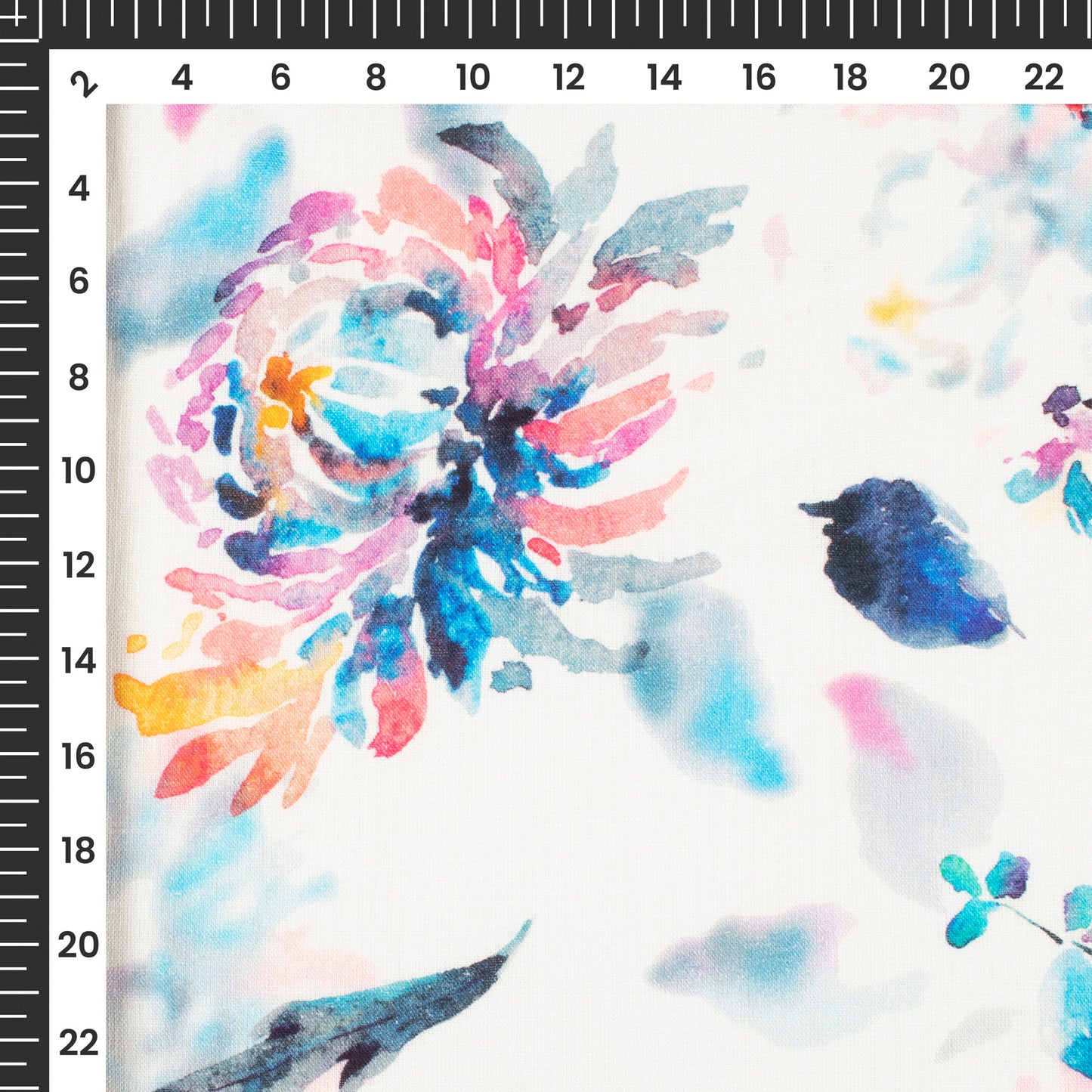 Attractive Floral Digital Print Premium Swiss Linen Fabric