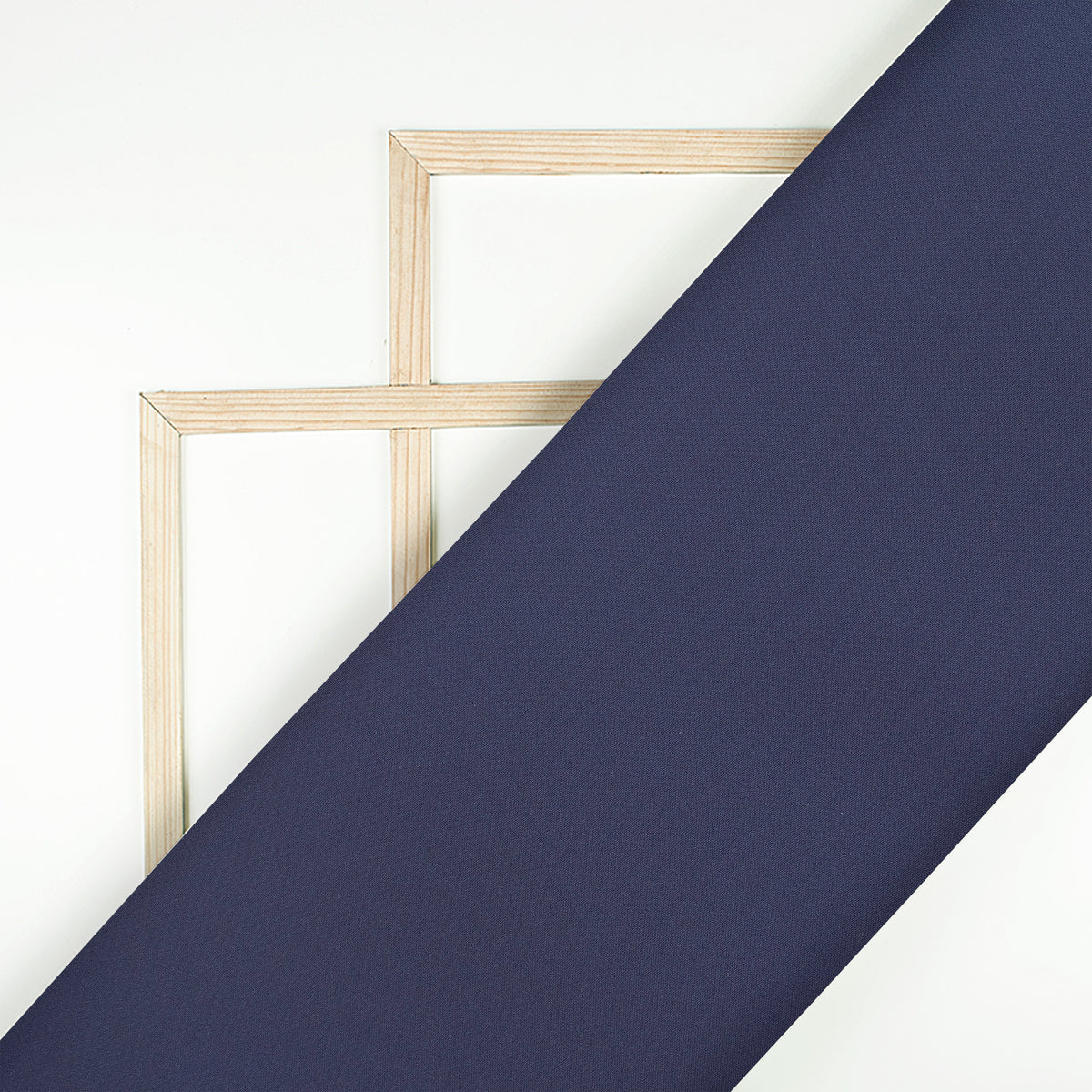 Navy Blue Plain Imported Satin Fabric