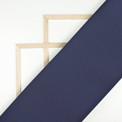 Navy Blue Plain Imported Satin Fabric