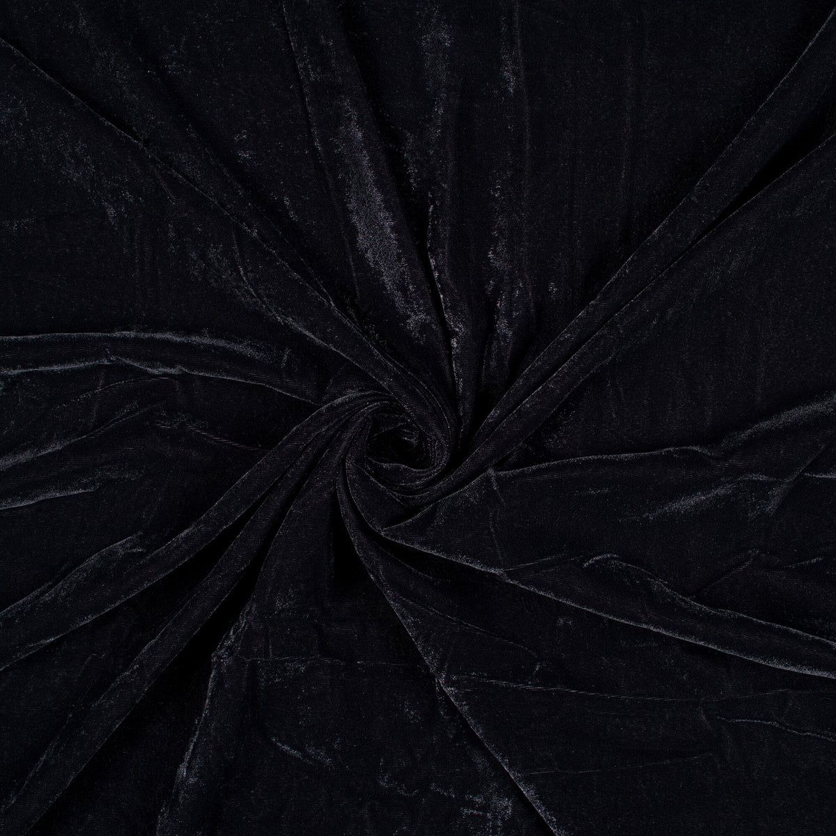 Black Plain Export Quality Micro Velvet Fabric