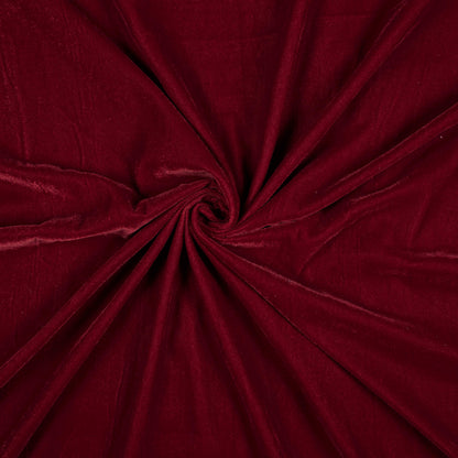 Maroon Plain Export Quality Micro Velvet Fabric