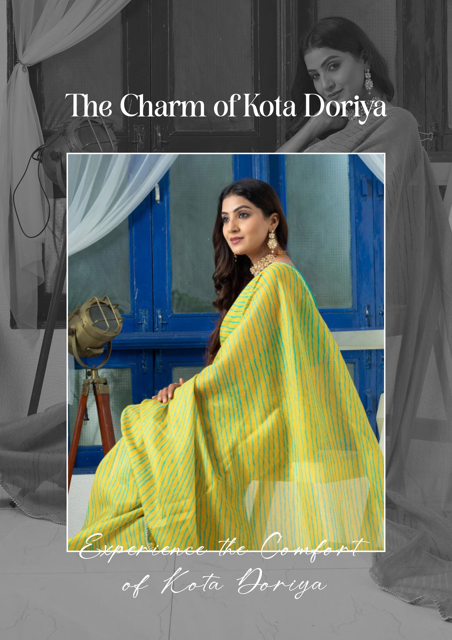 Premium Kota Doria Sarees Catalogue For Wholesale