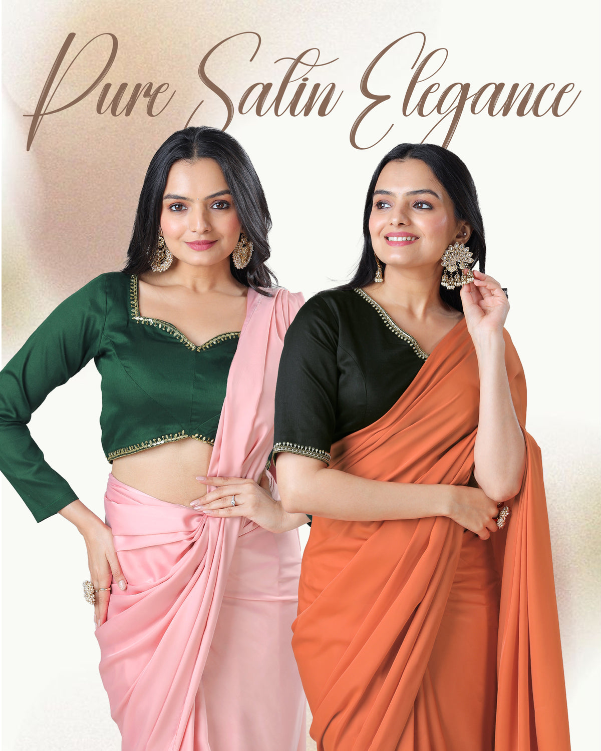 Classic Plain Color Saree Catalogue For Wholesale - Set of 5 Sarees