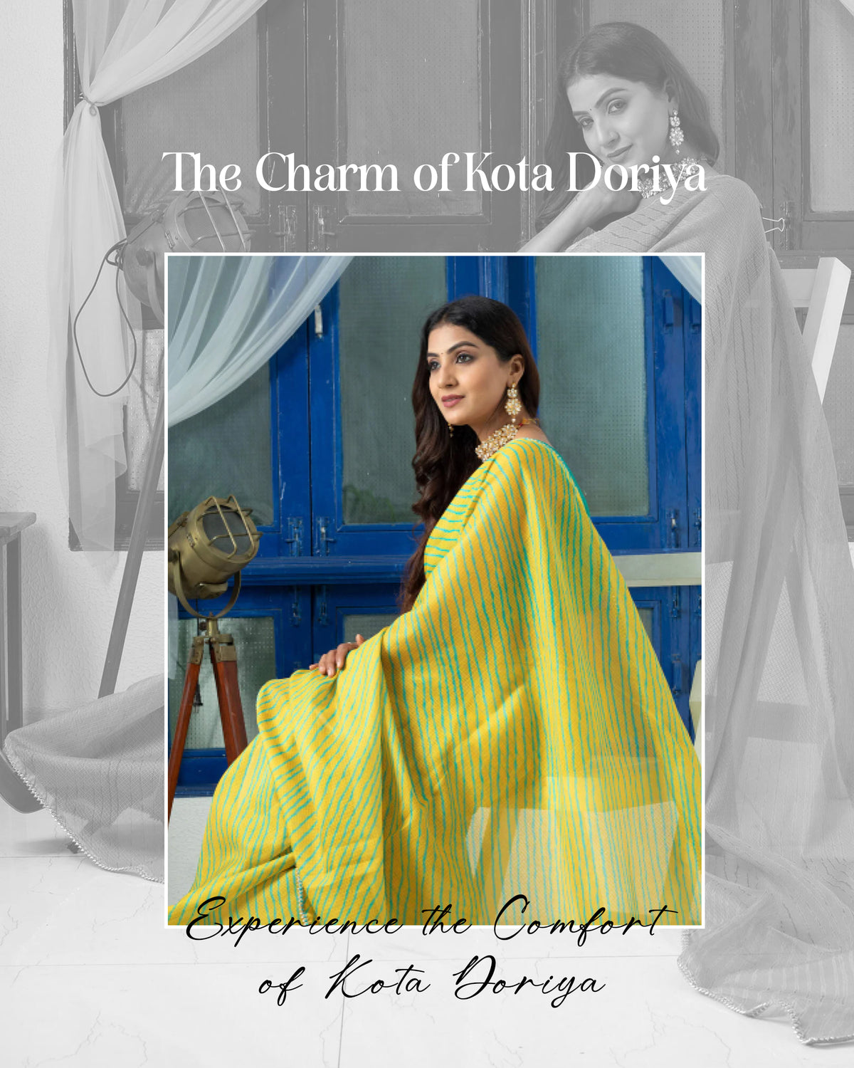 Premium Kota Doria Sarees Catalogue For Wholesale