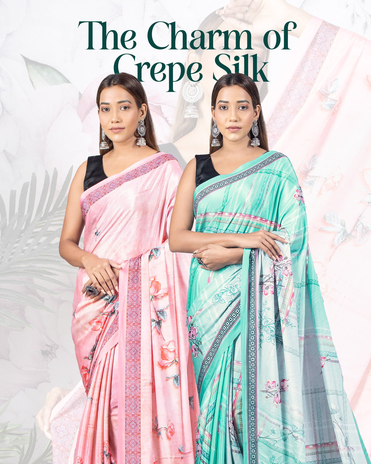 Silky Crepe Elegance Saree Catalogue For Wholesale