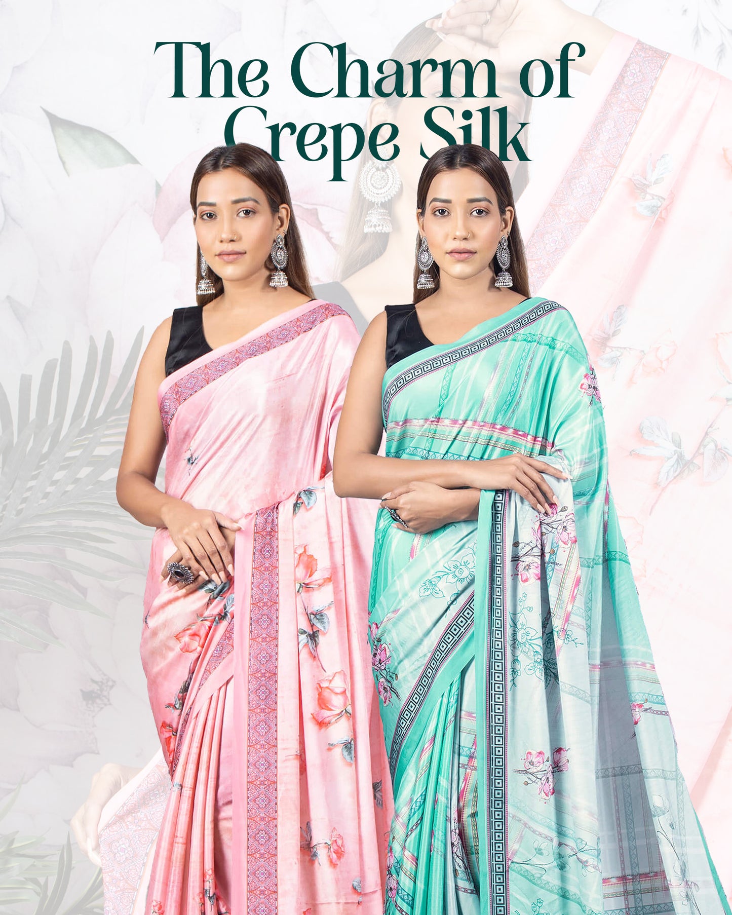 Silky Crepe Elegance Saree Catalogue For Wholesale