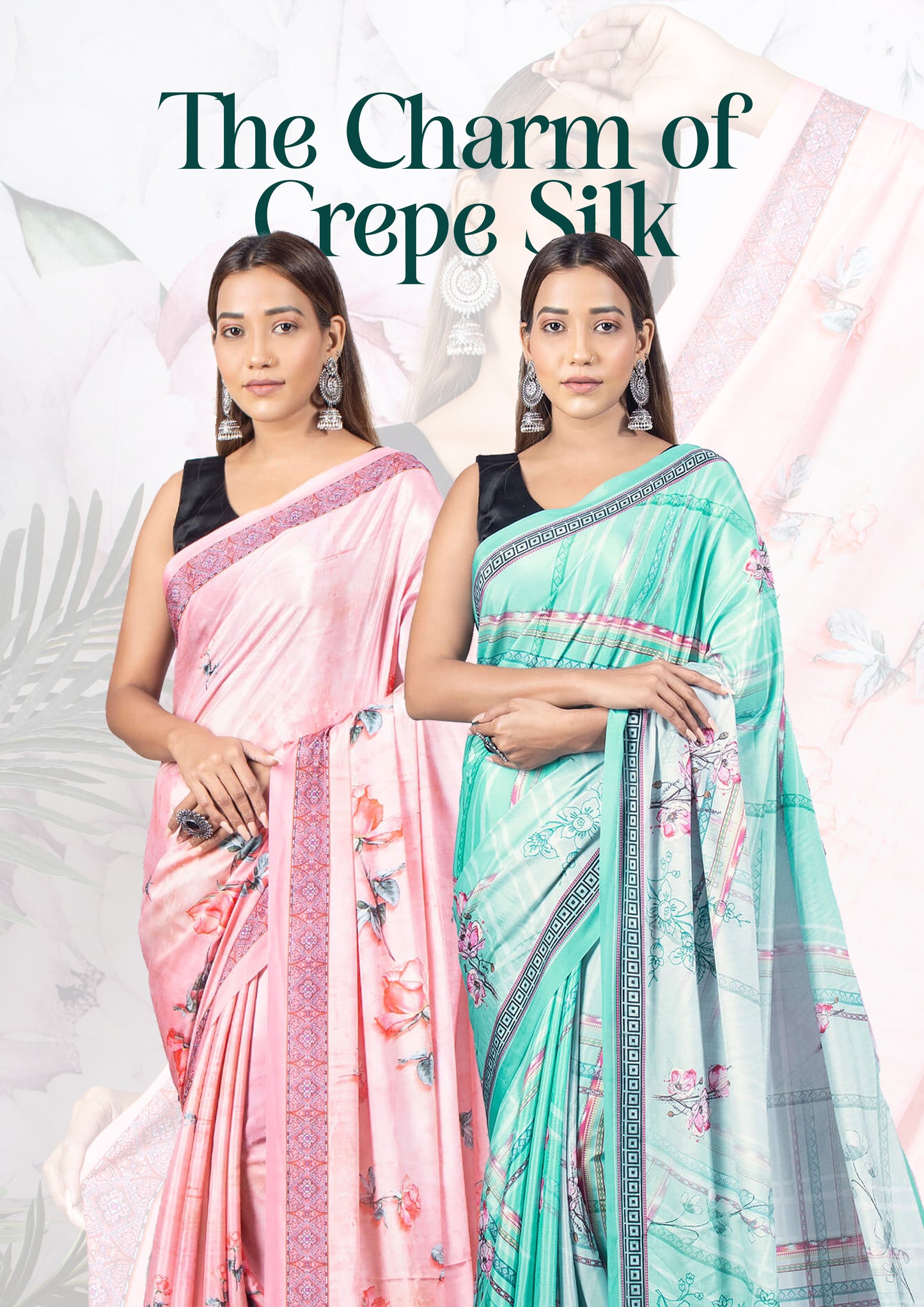 Silky Crepe Elegance Saree Catalogue For Wholesale