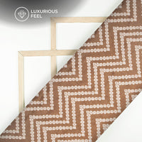 Smart Chevron Bandhanii Digital Print Lush Satin Fabric