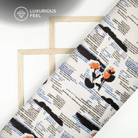 Lovely Floral Quirky Digital Print Lush Satin Fabric