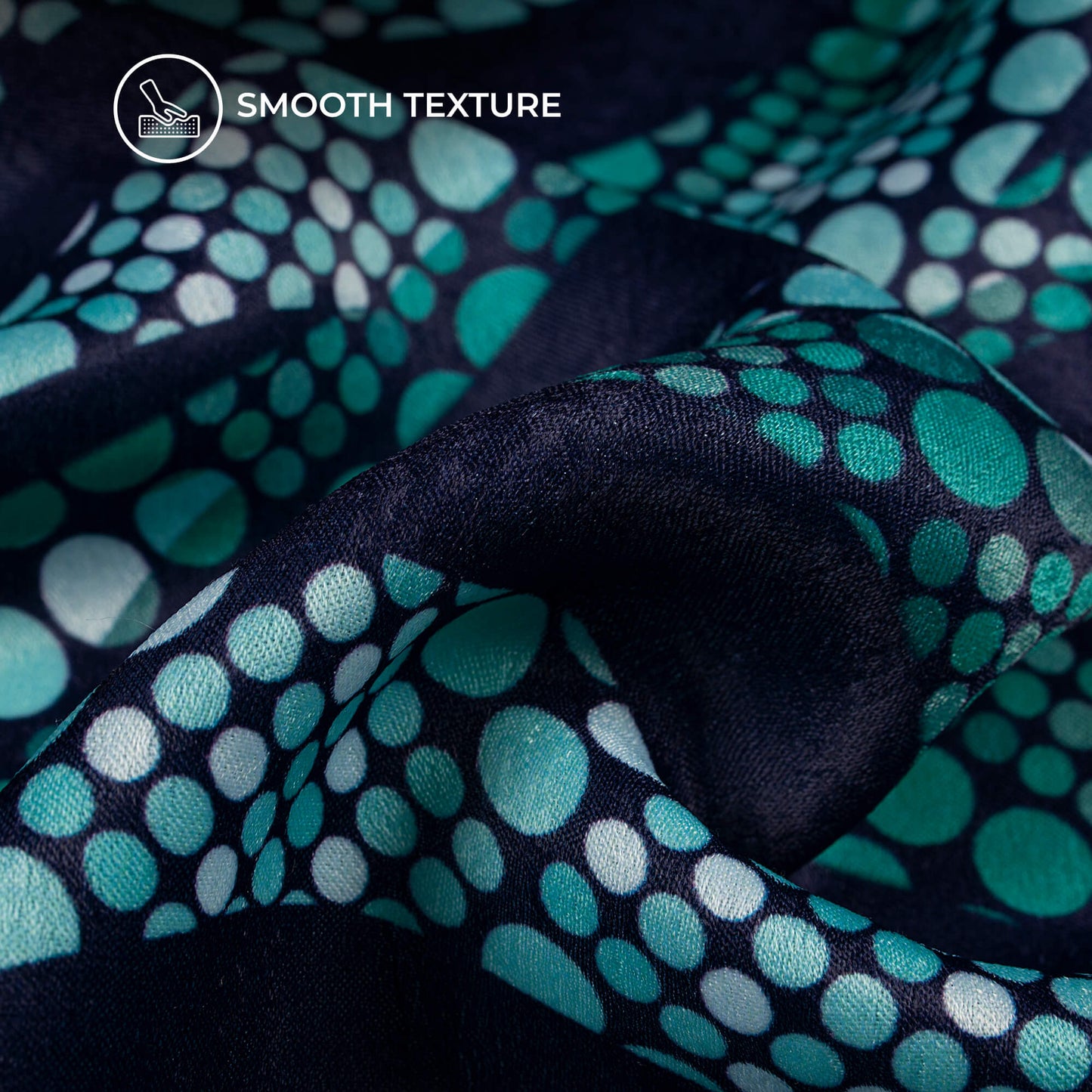 Attractive Geometric Digital Print Lush Satin Fabric