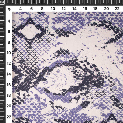 Trendy Snake Print Digital Print Lush Satin Fabric
