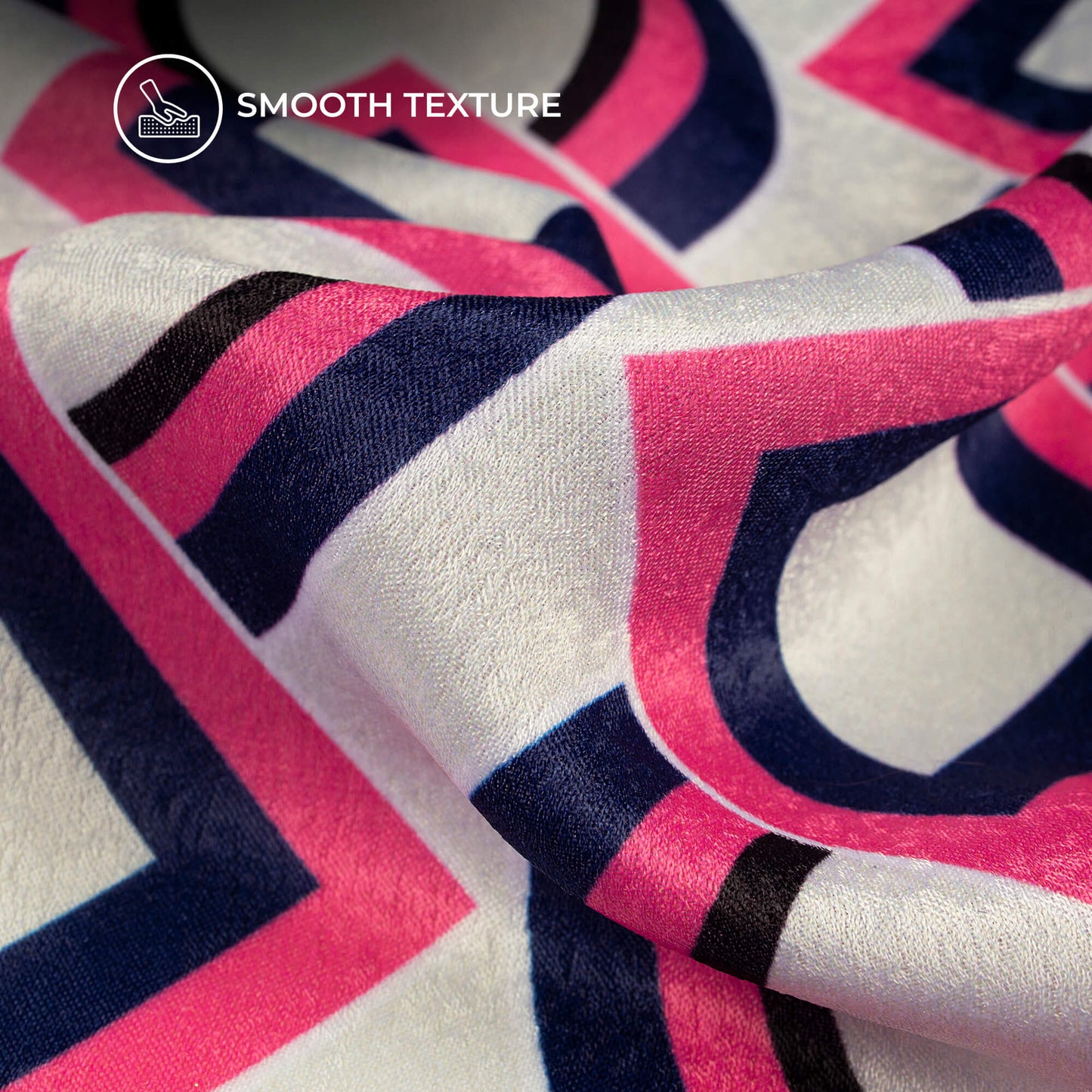 Smart Geometric Digital Print Lush Satin Fabric