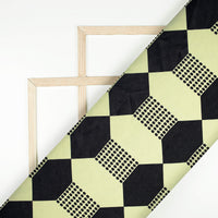 Trendy Colorblock Digital Print Lush Satin Fabric