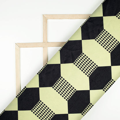 Trendy Colorblock Digital Print Lush Satin Fabric