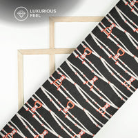 Lovely Quirky Digital Print Lush Satin Fabric