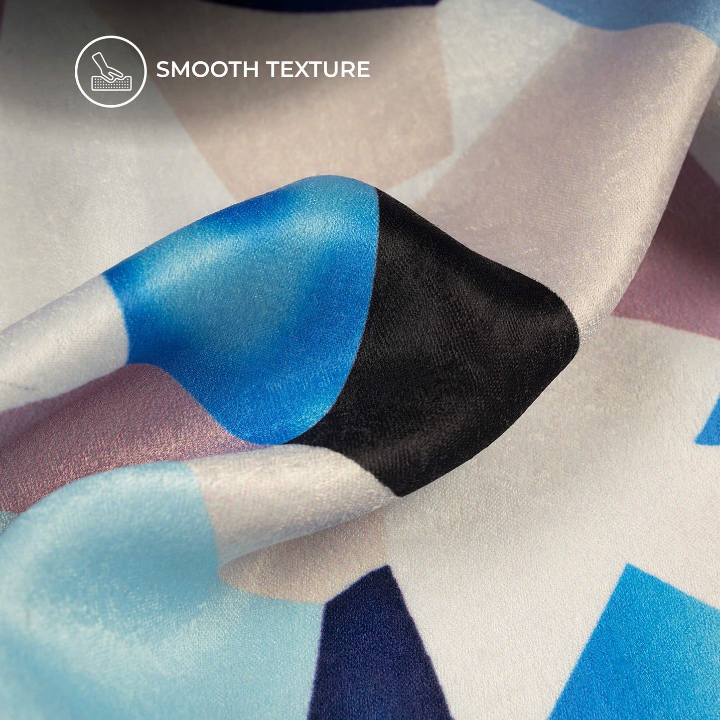 Geometric Digital Print Lush Satin Fabric