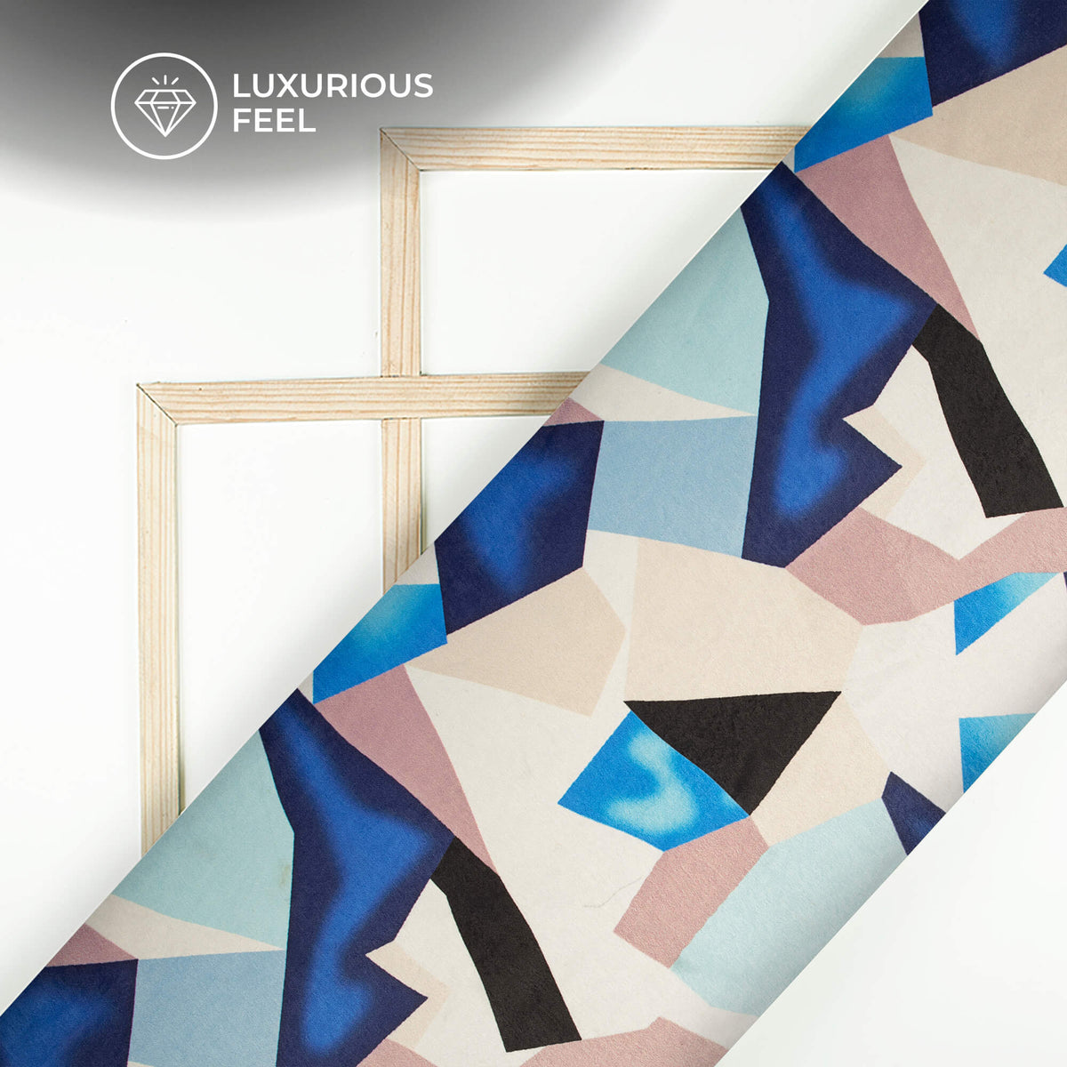 Geometric Digital Print Lush Satin Fabric