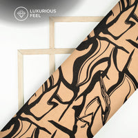 Exclusive Abstract Digital Print Lush Satin Fabric