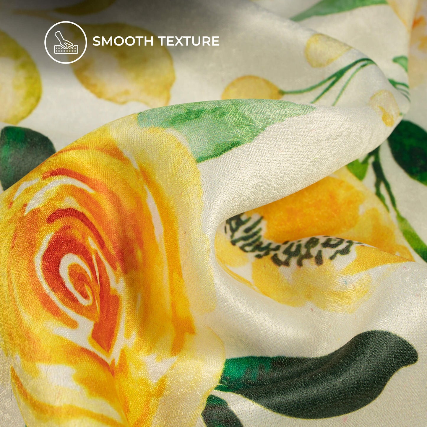 Floral Digital Print Lush Satin Fabric