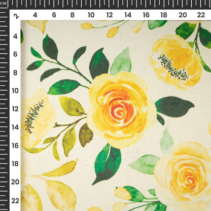 Floral Digital Print Lush Satin Fabric