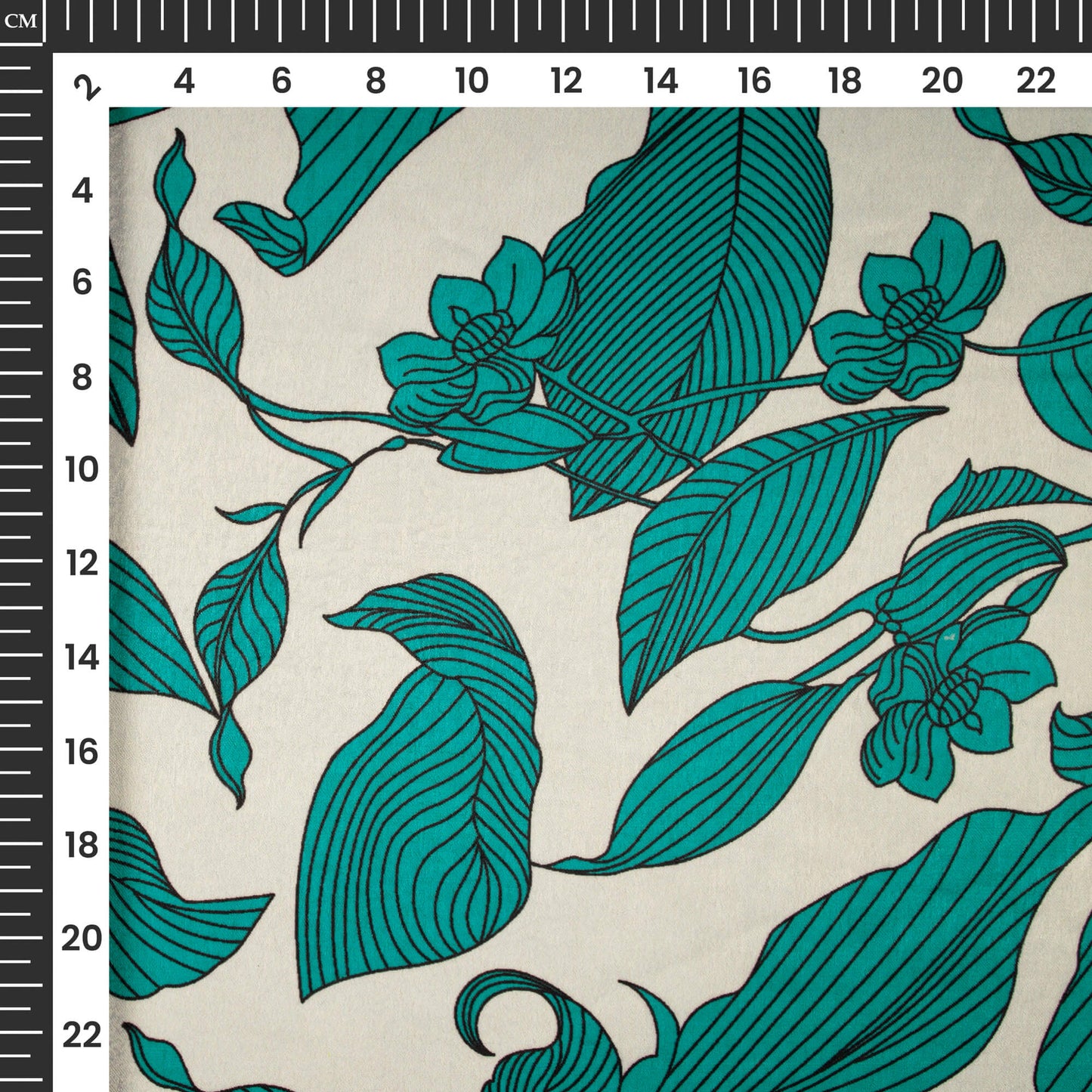 Leafage Digital Print Lush Satin Fabric