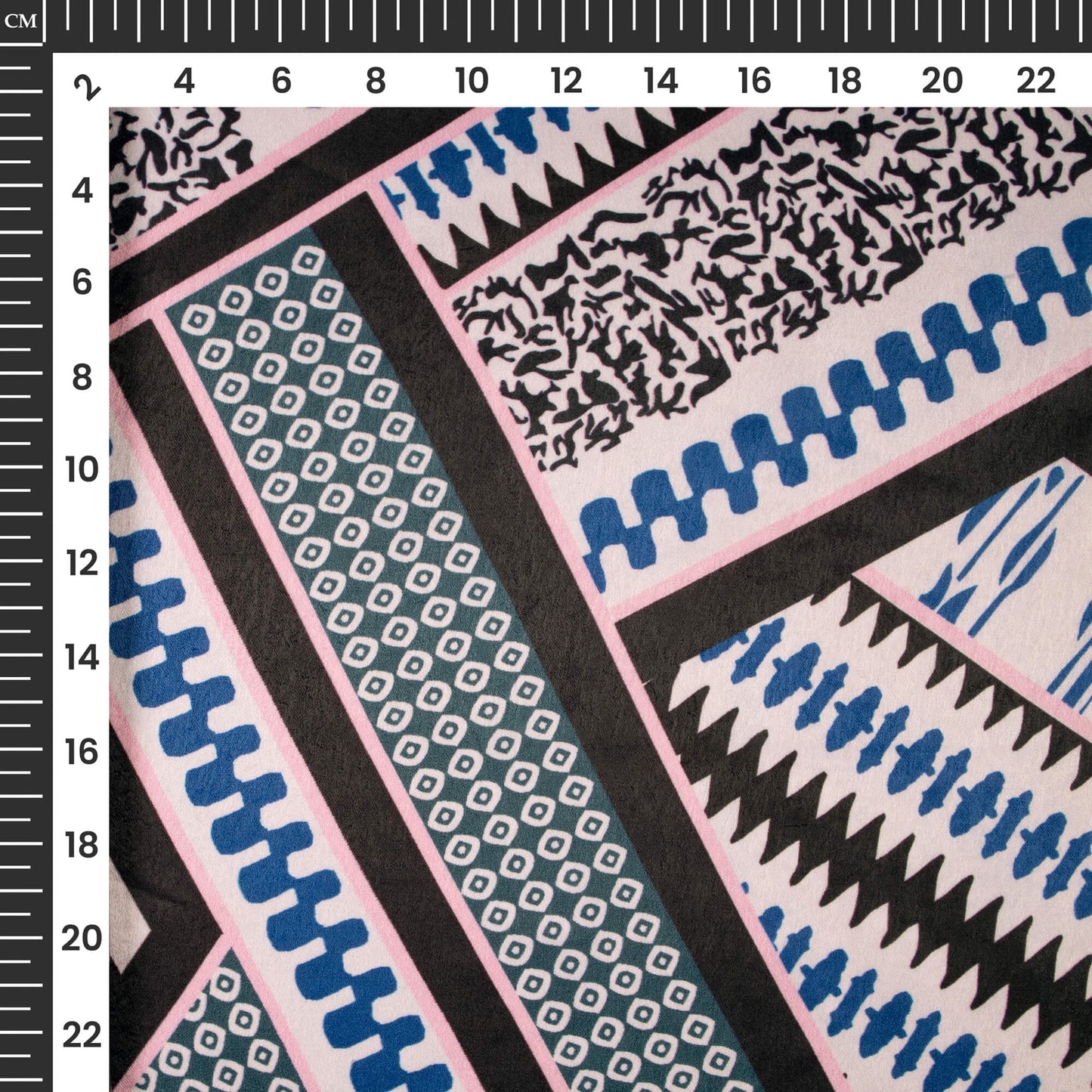 Attractive Quirky Digital Print Lush Satin Fabric